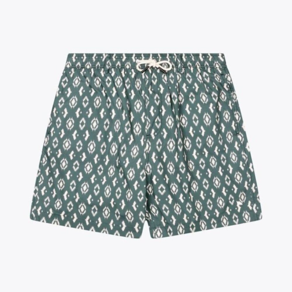 BNWT Wemoto - Dogs OC Poplin - Men's Green Organic Cotton Swim Shorts